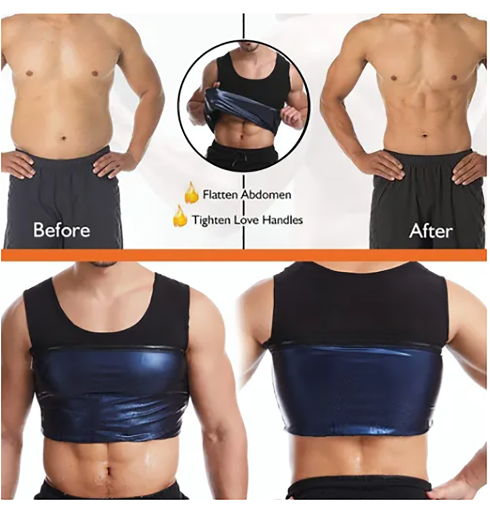 CHALECO SAUNA HOMBRE THERMALUXE®, SUDA, MOLDEA Y QUEMA