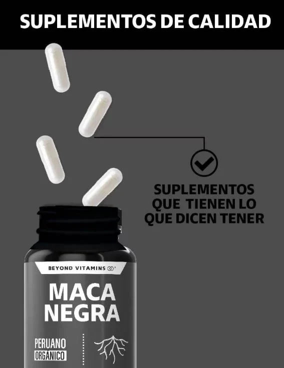 Maca Negra - 100% Orgánica: Energía, Concentración