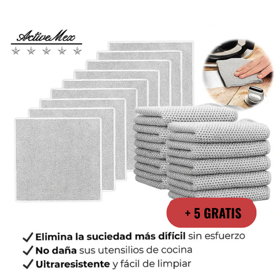 Paños de limpieza CleanPro® – Pack de 5+5, 10+10 Y 15+15 GRATIS