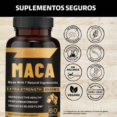 Maca Negra - 100% Orgánica: Energía, Concentración